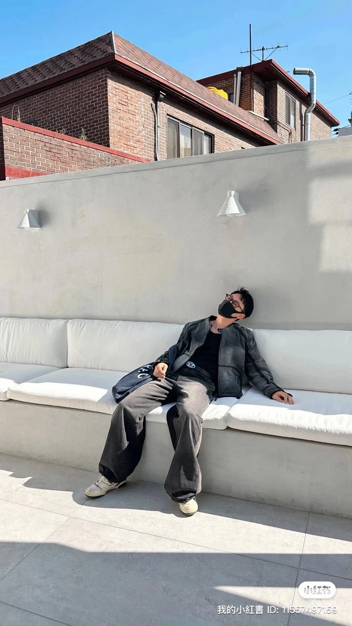 Relaxing on an outdoor sofa
